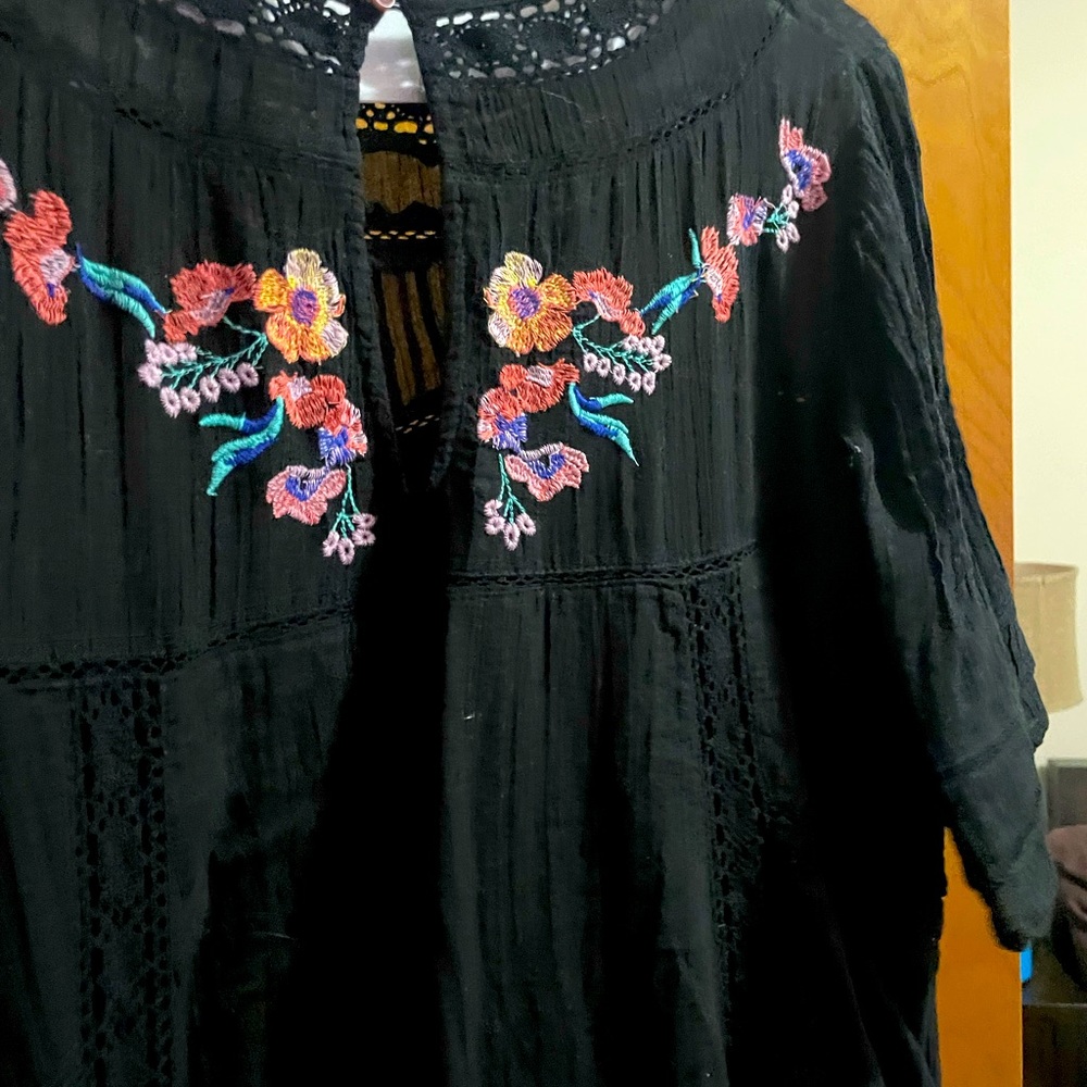 Free People Black Victorian Swing Dress size XS. Worn twice, great condition.